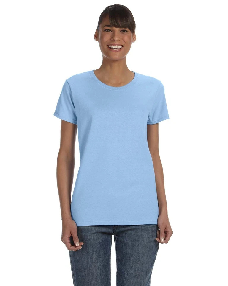Gildan G500L Women’s Heavy Cotton Short Sleeve Crew Neck Plain Stylish T-Shirt