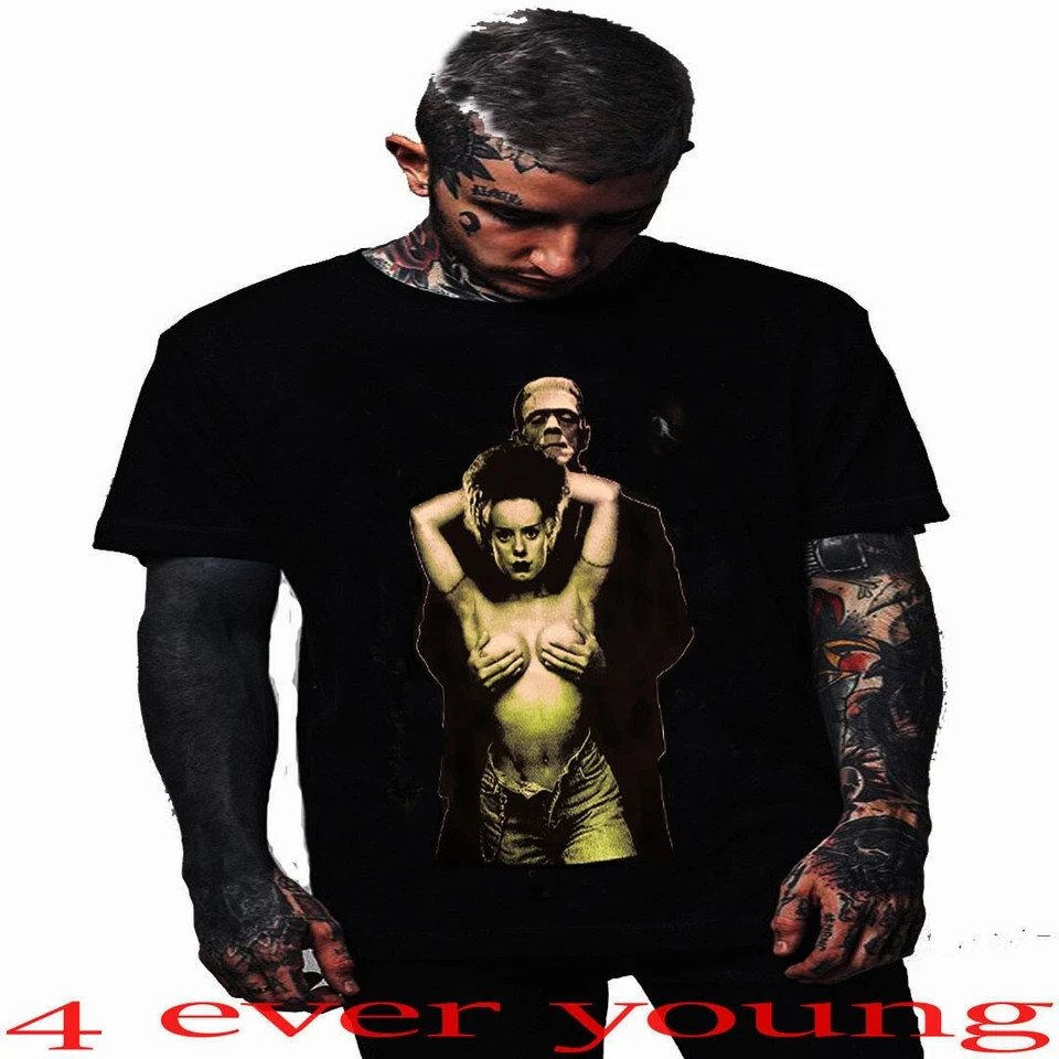 FRANKENSTEIN AND ELVIRA T SHIRTS MEN’S SIZES