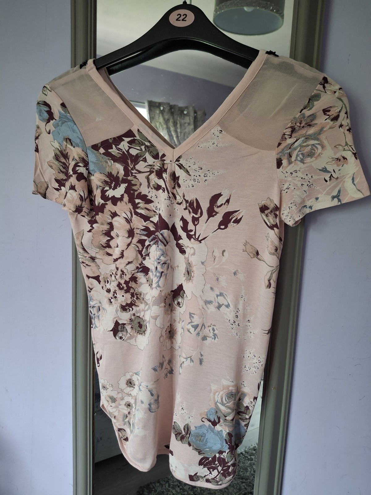 Next Pink Floral Top Size 6