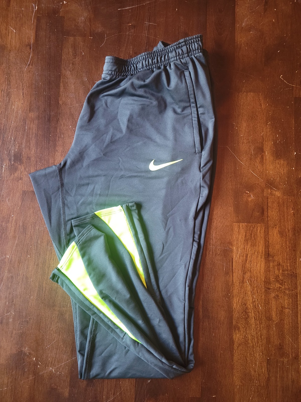 Nike Strike Men’s Size L Dri-FIT Soccer Pants Anthracite/Volt/Volt