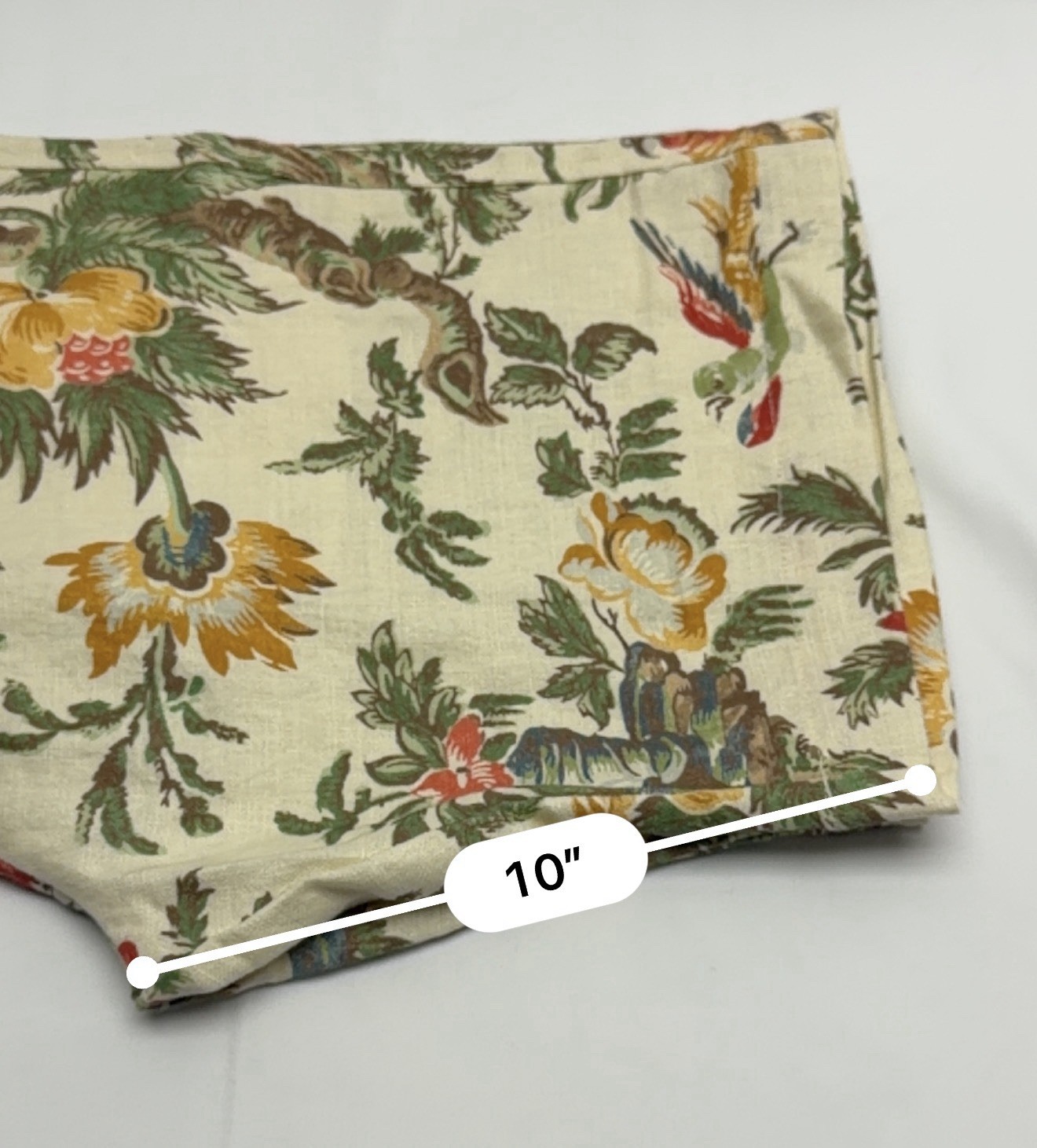 Old Bull Lee Linen Shorts Men’s 36 Floral Hawaiian Print Linen Blend Casual