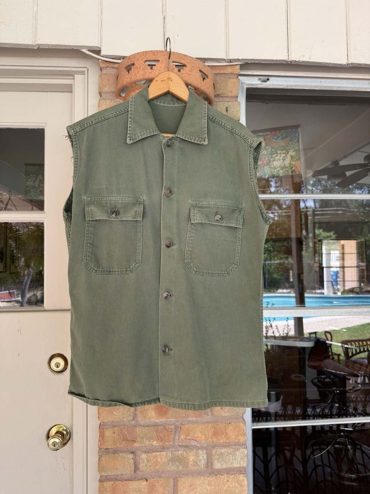 1950s Vtg Korean War US Army 13 Star Utility Shirt Military Punk Rock Skate 50s
