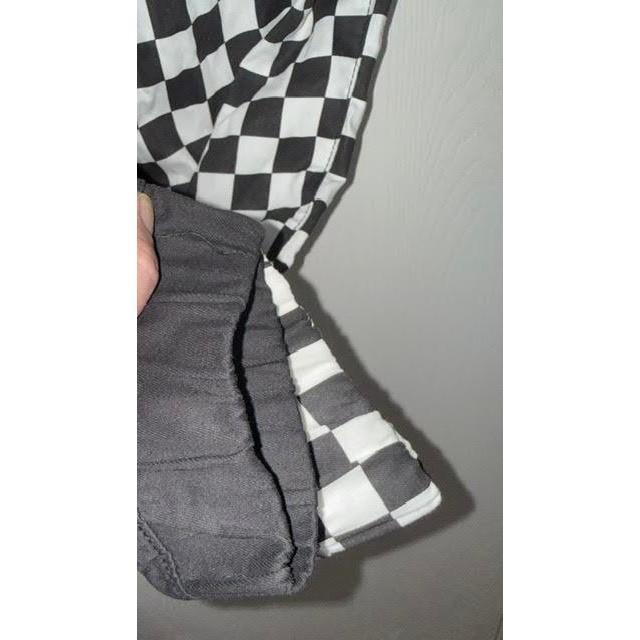 Almost Famous Checkerboard Jogger Pants | Y2K Streetwear Moto Racer Black White