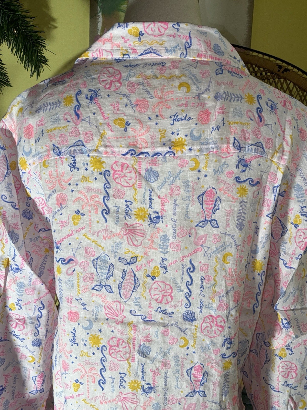Lilly Pulitzer NWT Sea View Button Down Top Summer Serenade Size L,XL,XXL
