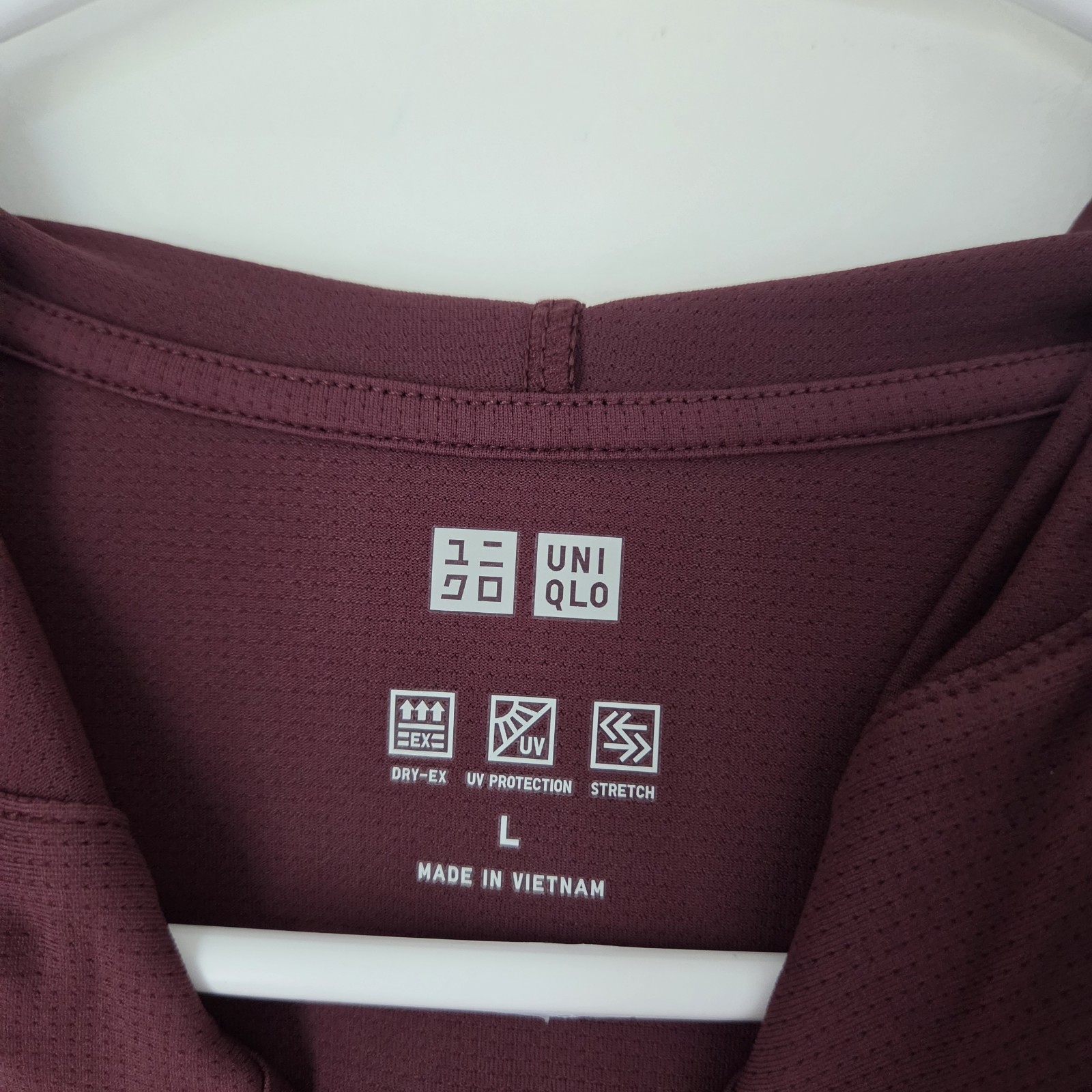 Uniqlo Japan Men’s DRY-EX UV Protection Full-Zip Hoodie Wine #18 Size L