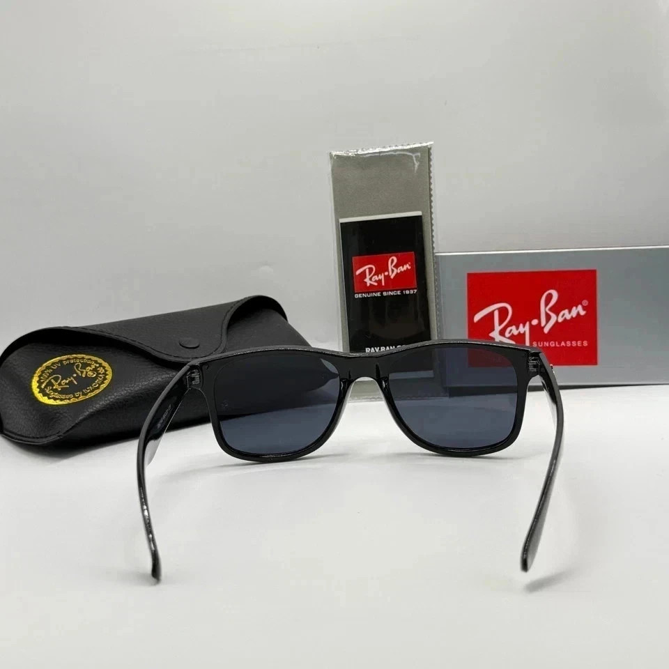 Ray-Ban 2140 Sunglasses, Black Frame, 56 mm, Dark Gray Resin Lenses-NEW