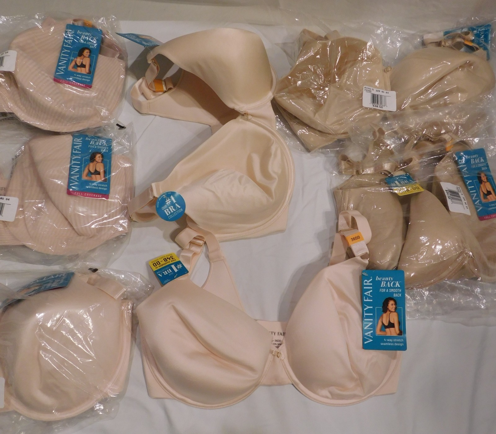 7 Vanity Fair Beauty Back Full Coverage Bra 36DD 75345 – New – READ DETAILS