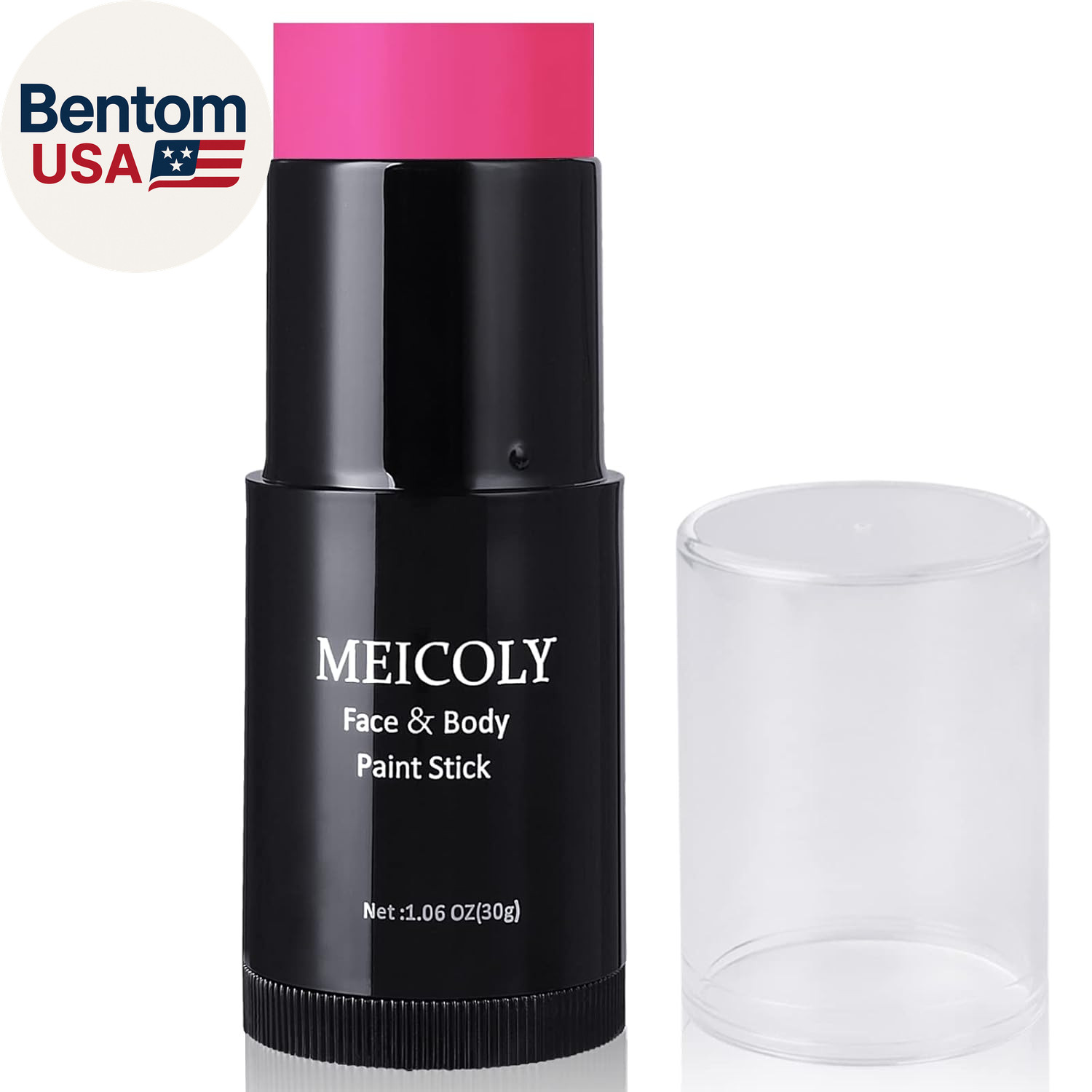 Pink Face Body Paint Stick(1.06Oz),Waterproof Sweatproof Pink Eye Black Softball