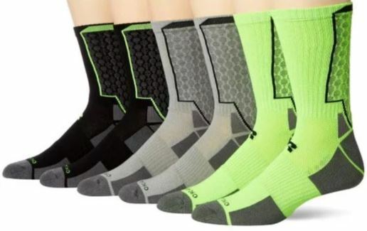 Russell Men’s Active Performance Snake Bite Dri-Power 360 Crew Socks 3 pair