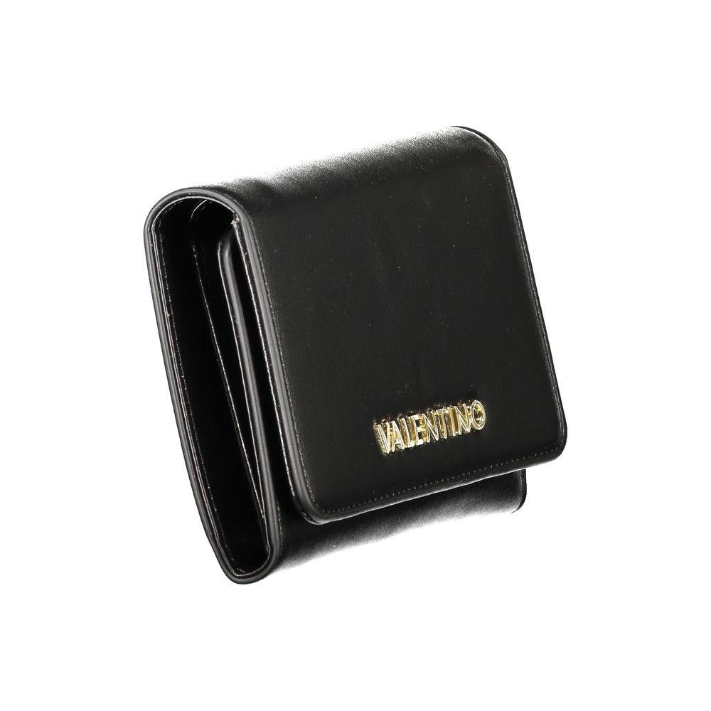 Mario Valentino Nero Poliuretano Donna Wallet 100% Authentic – VA-39152