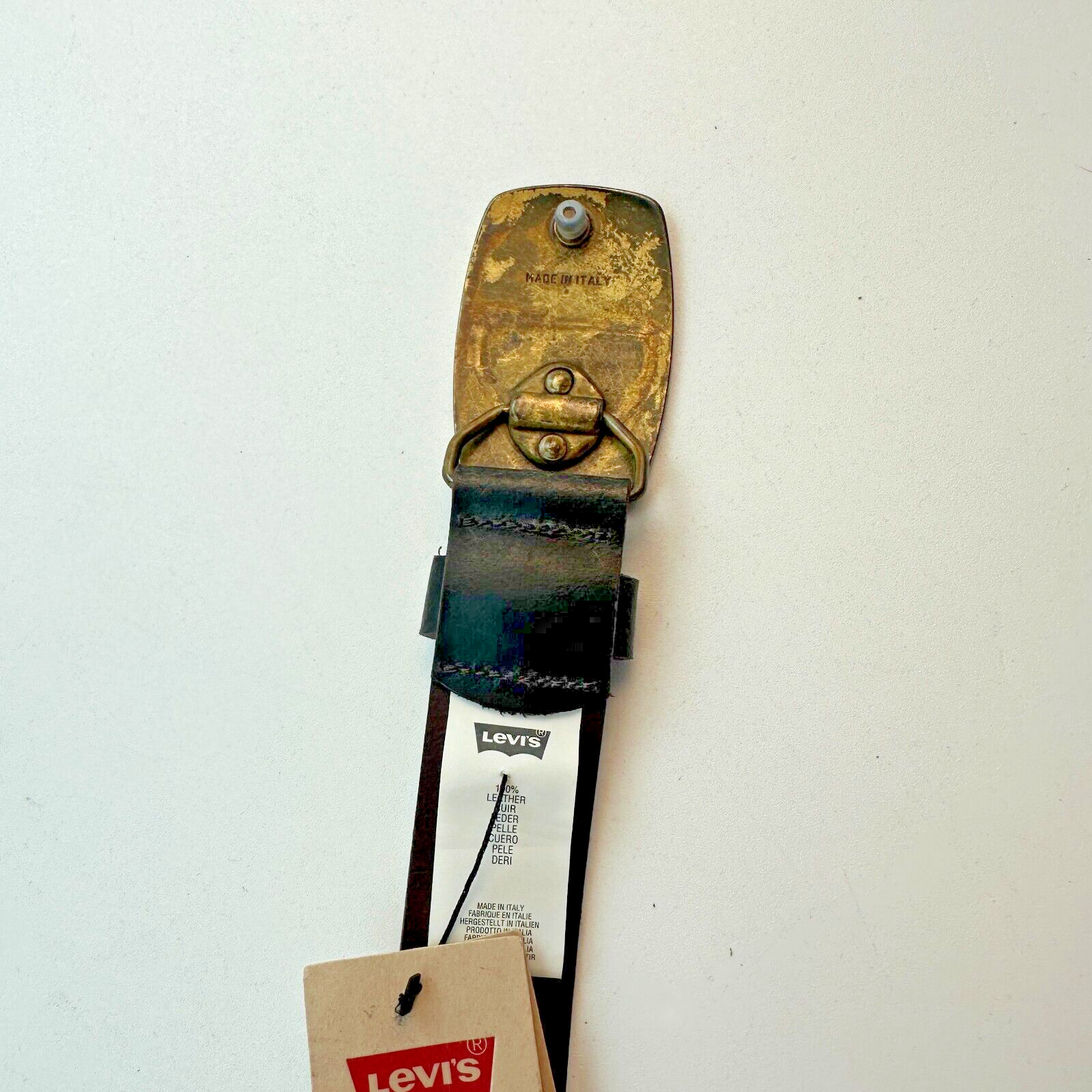 Levi’s Made in Italy Belt Men’s Sizes W32- 36 100% Leather Dark Brown New