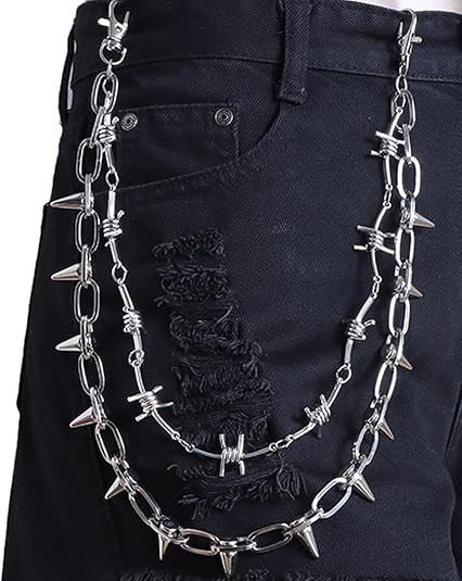Pants Chain Hip Hop Streetwear Accessories for Jeans, Edgy Gothic Punk Rock Acce