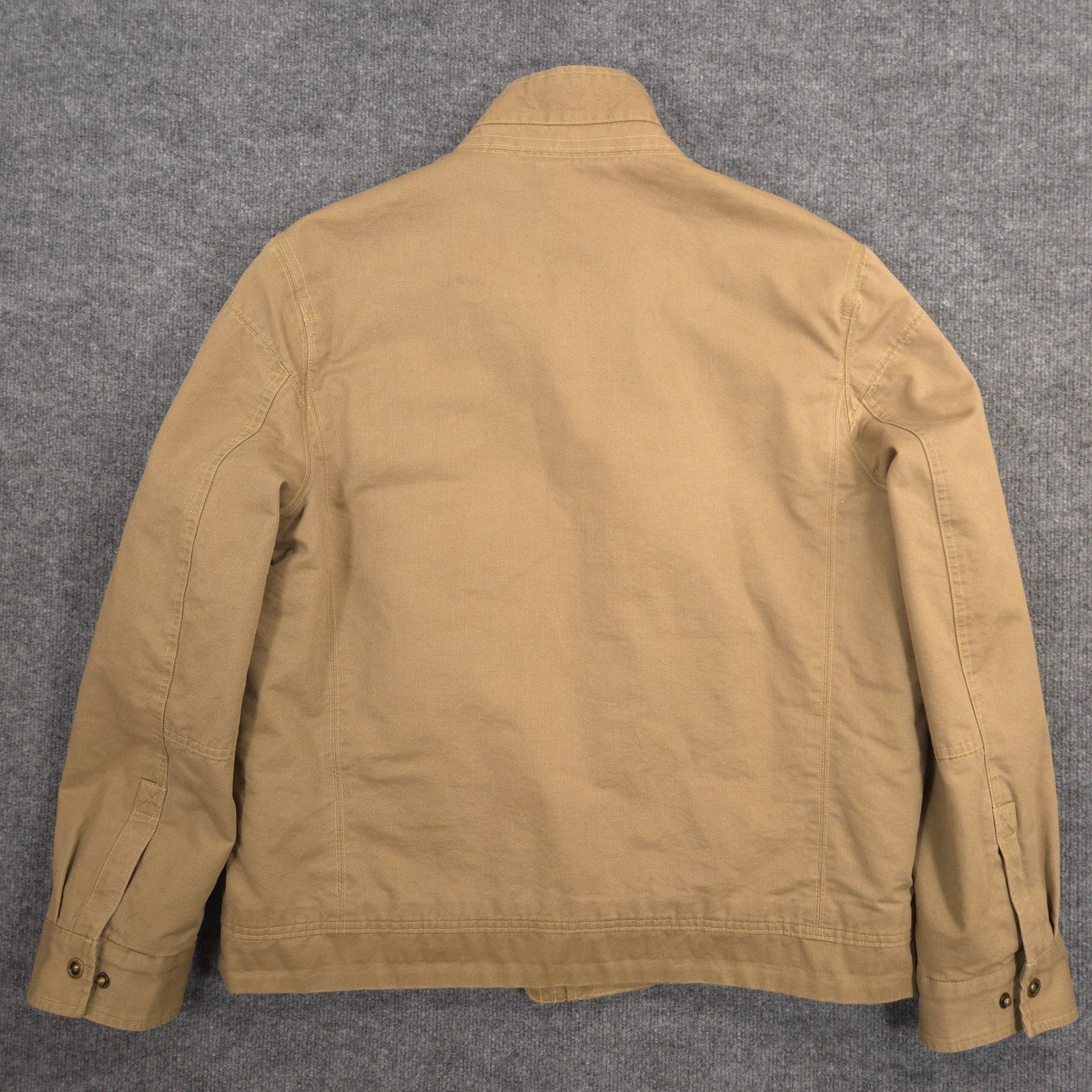 LL Bean Pine Ridge Jacket Mens L Khaki Wool Blend Blanket Lined Field Work Chore