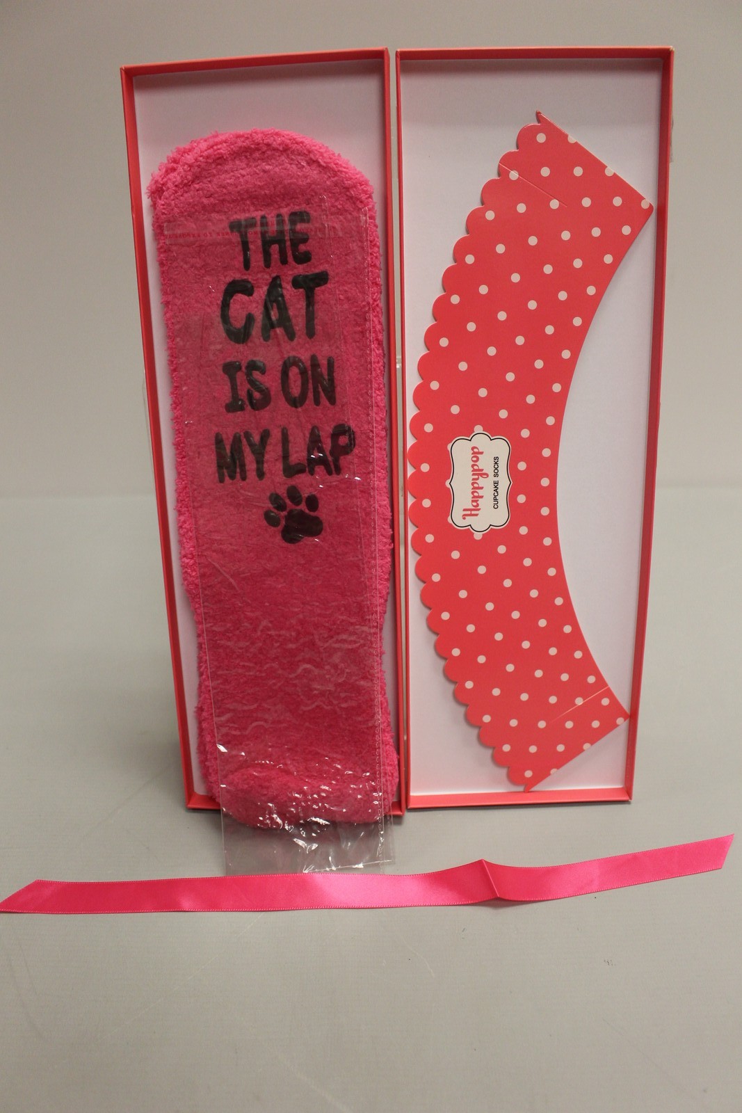 Happypop Cat Lover Fuzzy Socks – “The CAT is on My Lap” – New