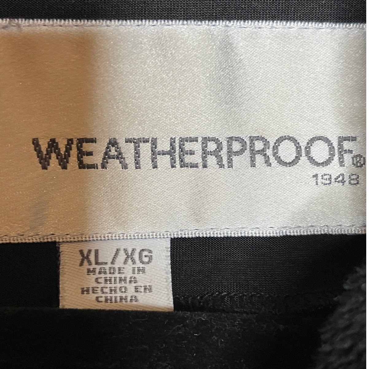 Weatherproof Women XL Black Fleece Lined Hooded Jacket Full Zip Front