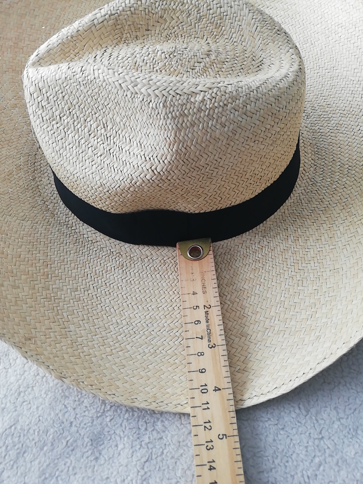 GENUINE ECUADOR HAT “PANAMA HAT” 100% TOQUILLA STRAW LARGE 60Cm CLASSIC BEIGE
