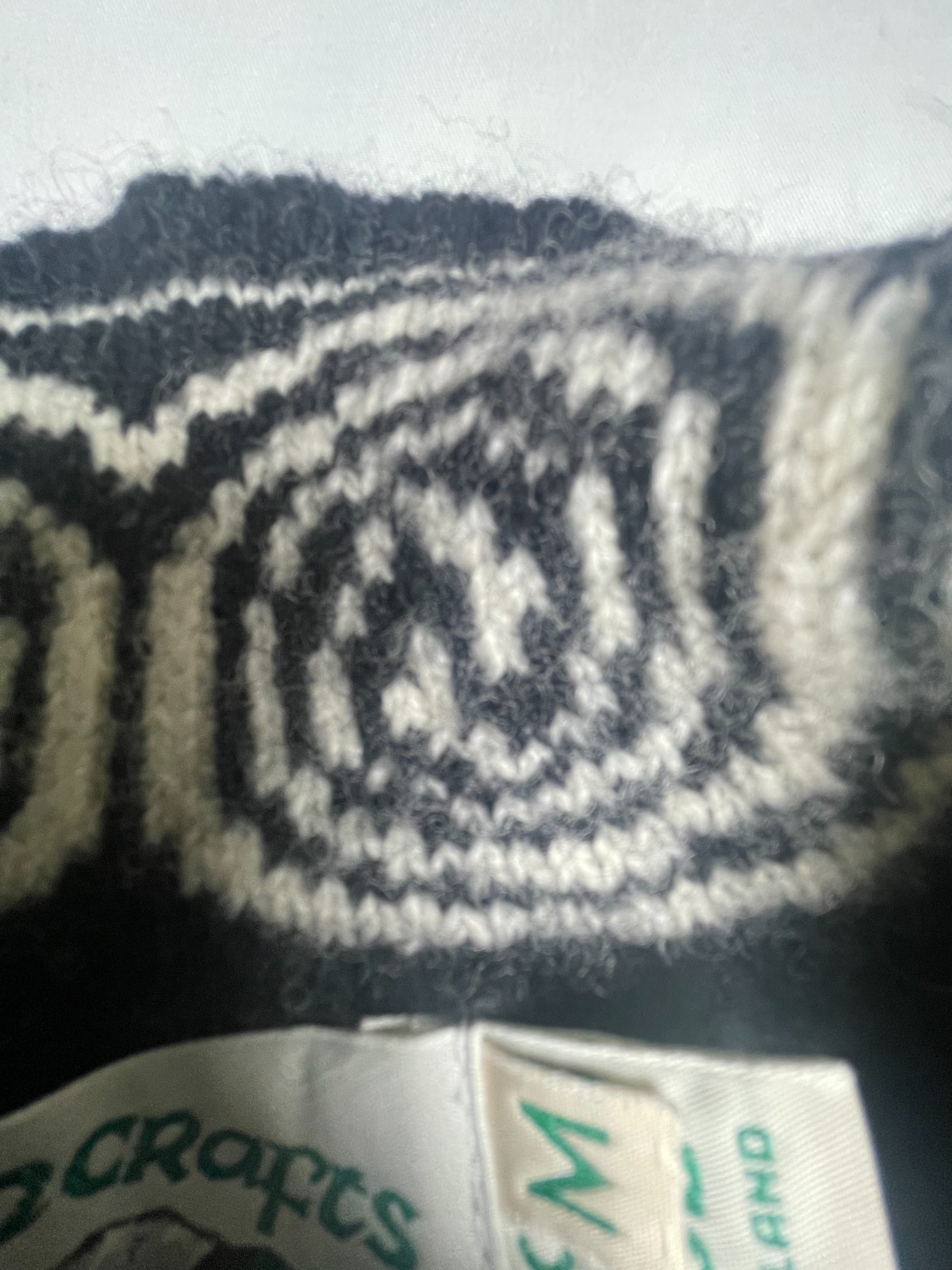 Aran Crafts Ireland Black Merino Wool Cable Knit Cardigan Sweater Women’s M