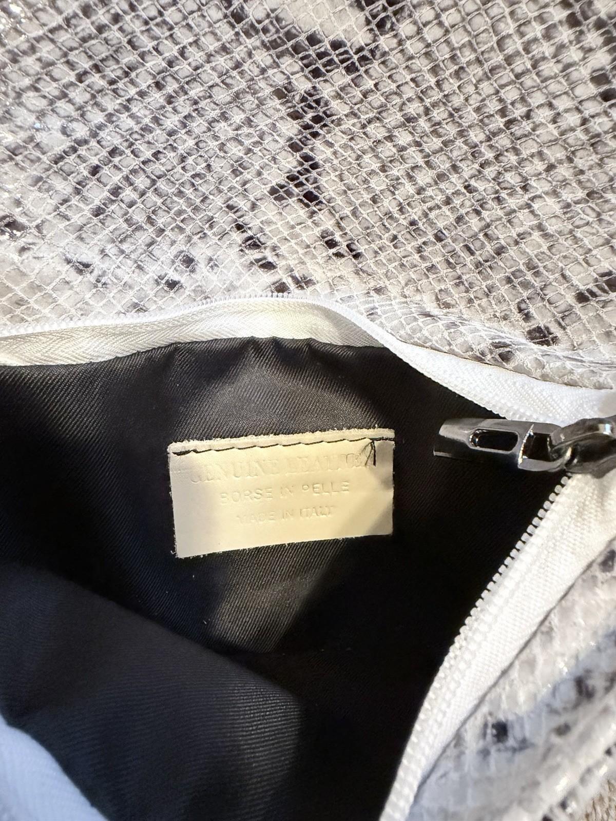 Italian crossbody snakeskin with strap