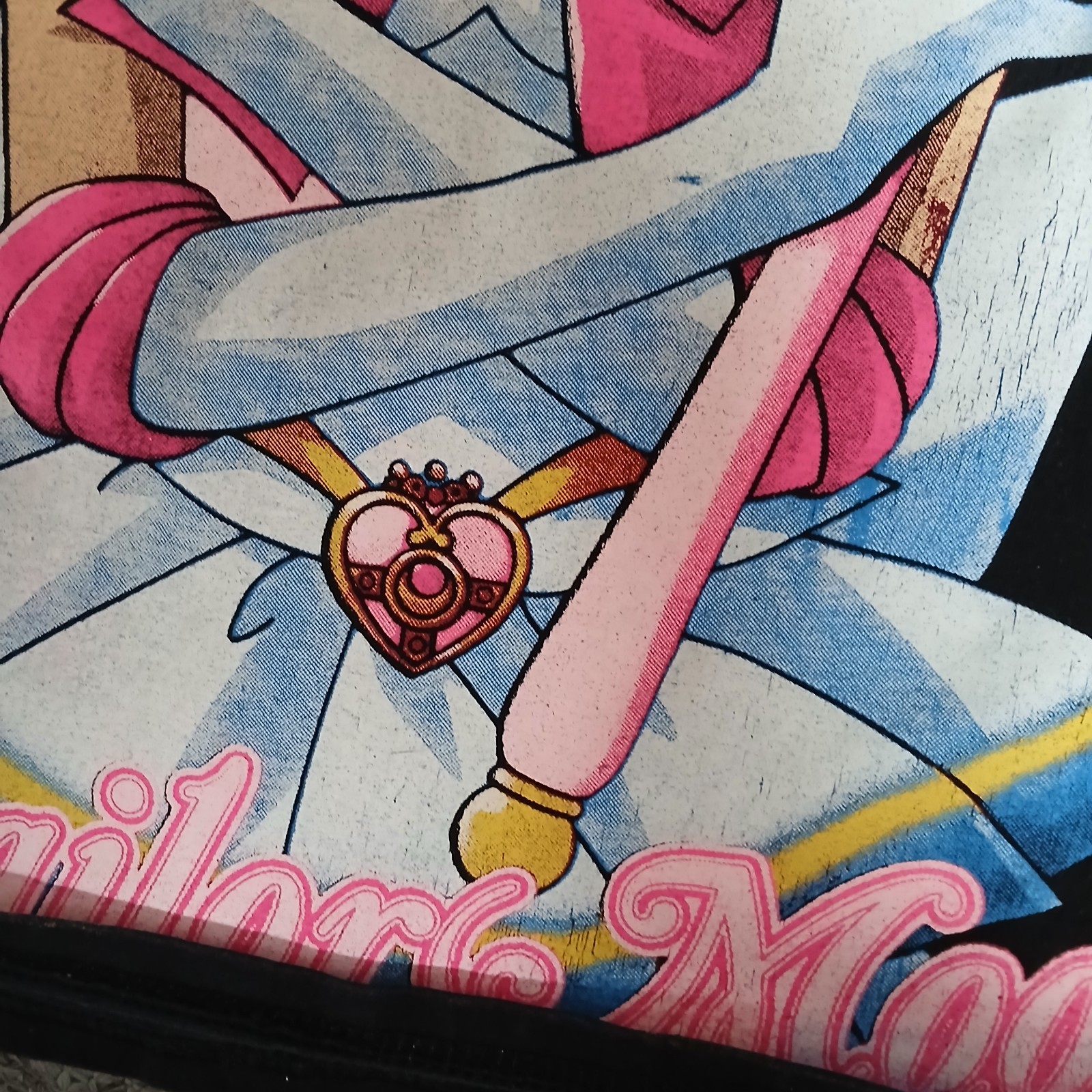 Vintage Sailor Moon Anime Shirt Double Sided AOP Graphic Tee Adult Small Black
