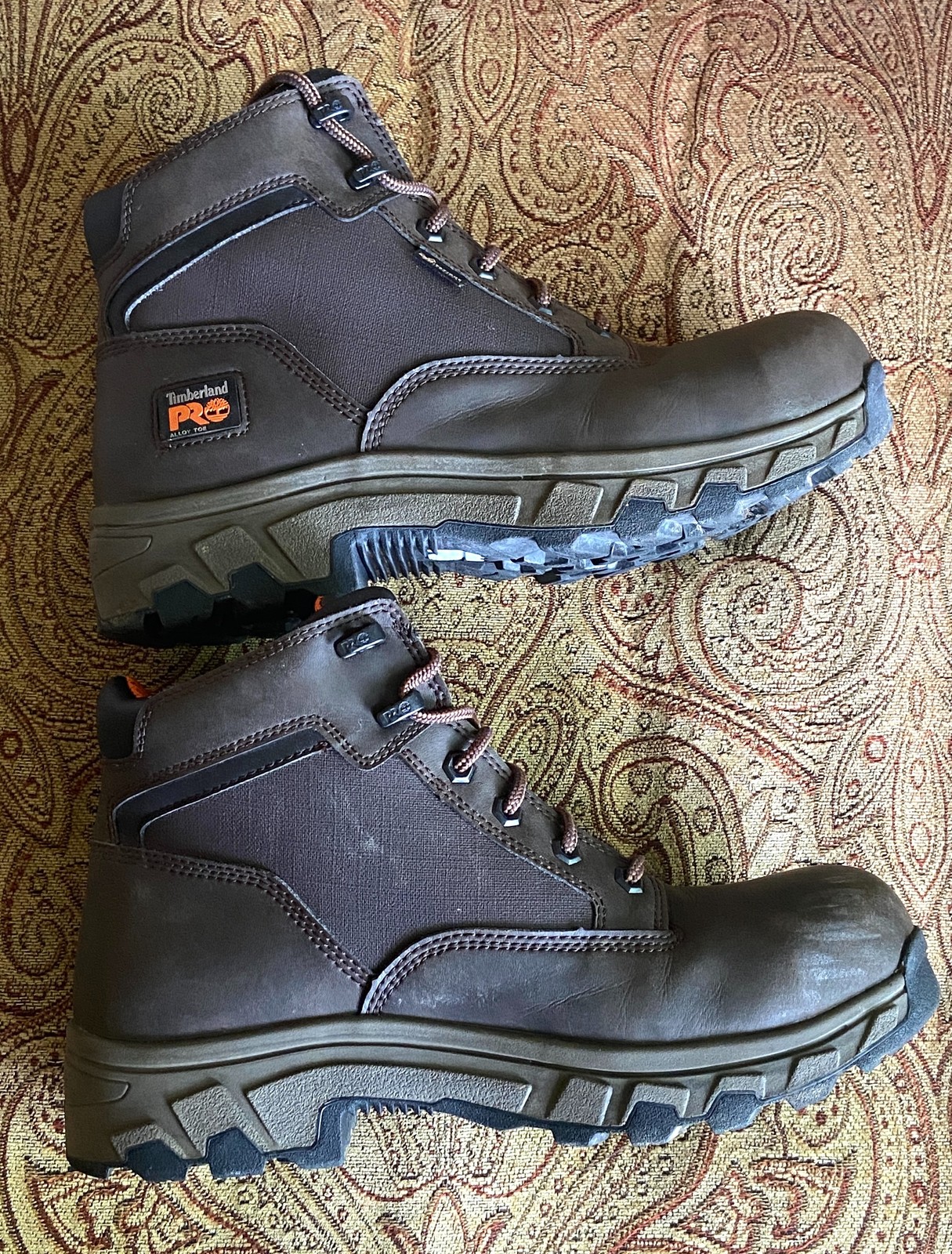 Timberland Pro Linden 6″ Alloy Safety Toe Work Boots Mens 10M Brown Leather