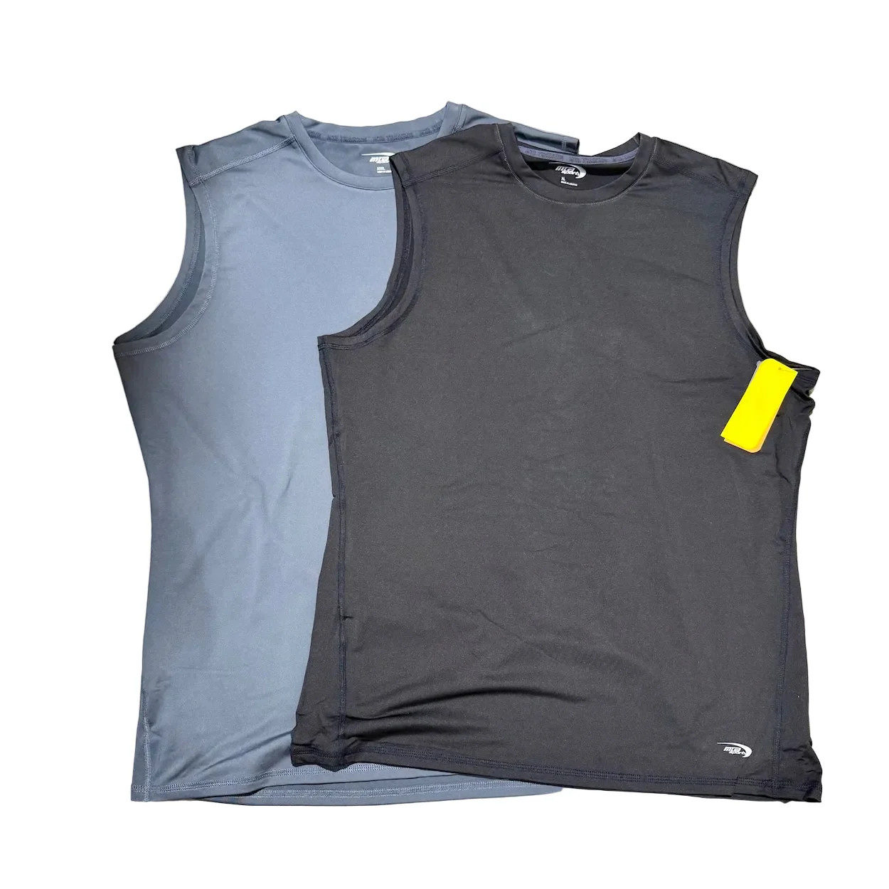 Pair Of Men’s Sleeveless Exercise Tops – 100% Polyester Tank Sizes XL