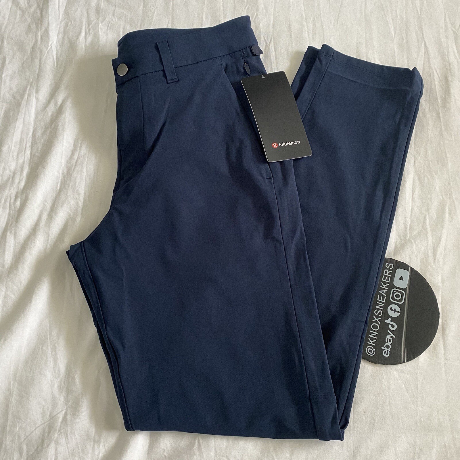 Lululemon Commission Pant Slim 32″L Warpstreme TRNV True Navy Blue Men’s Size 28