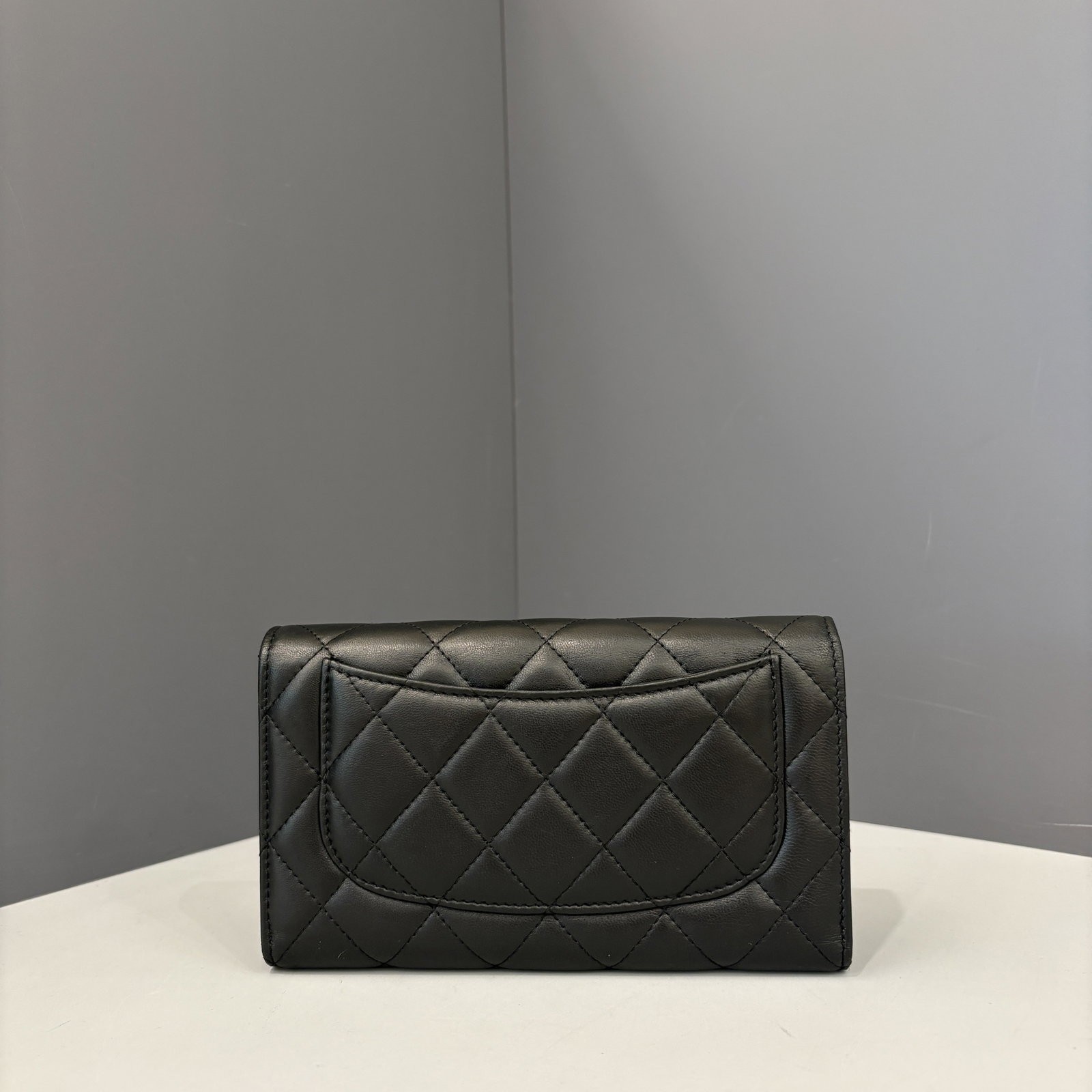Chanel Classic Flap Continental Wallet Burgundy Black Lambskin (gv042426a1)