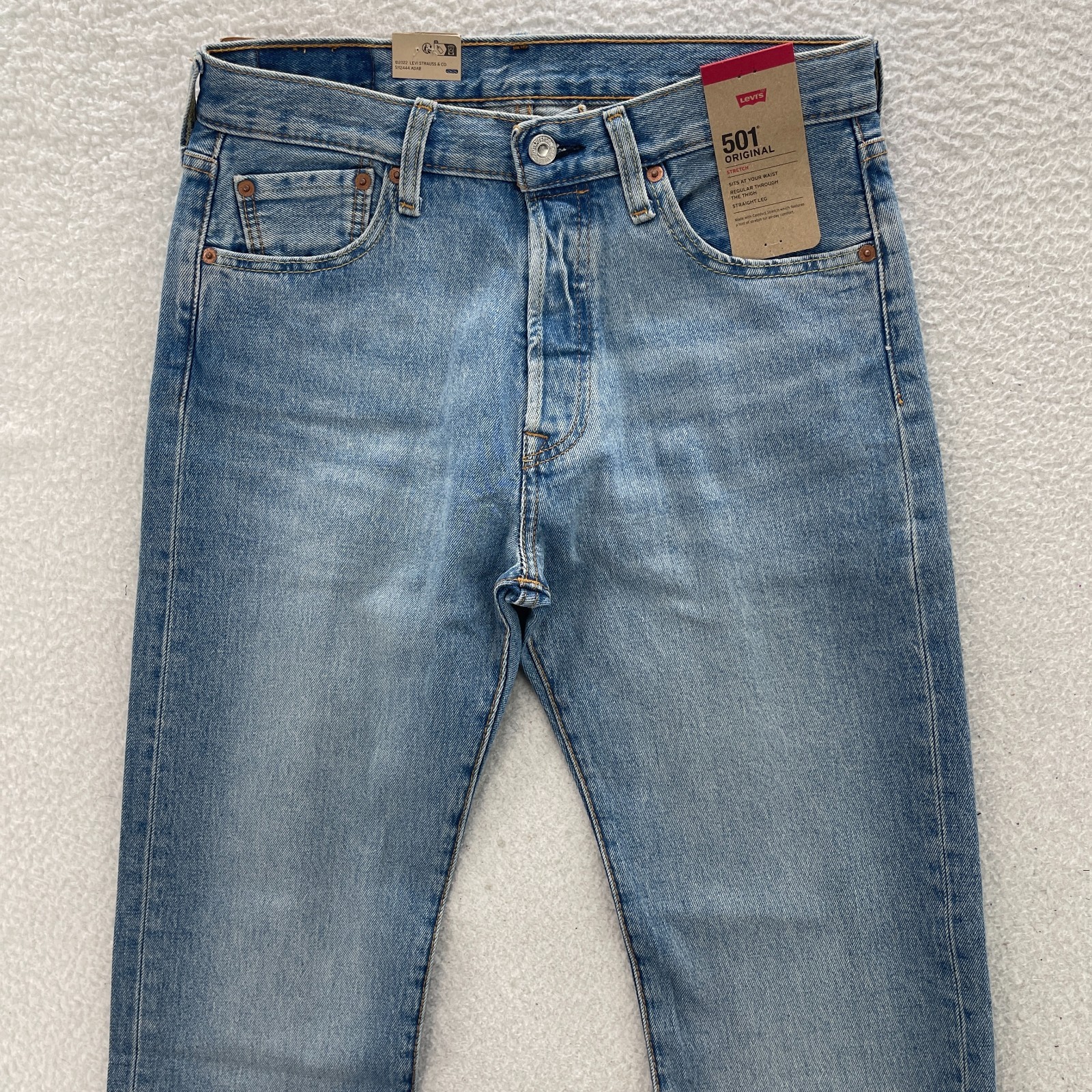 Levis 501 Jeans Mens 30×32 Blue Original Straight Button Fly Denim Grunge Cowboy