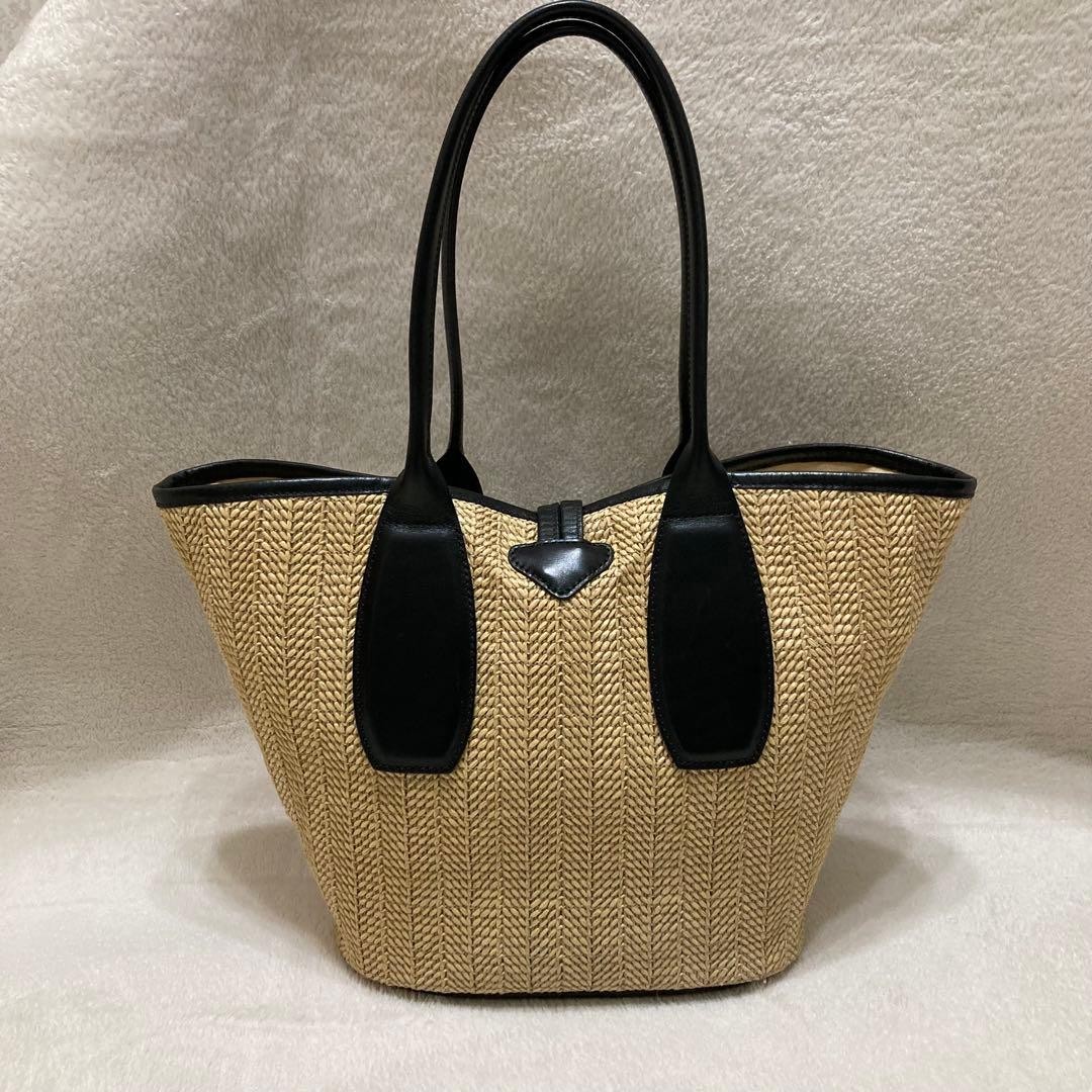 [Excellent Condition] Longchamp Le Panier Pliage Roseau Tote Bag, Made in France