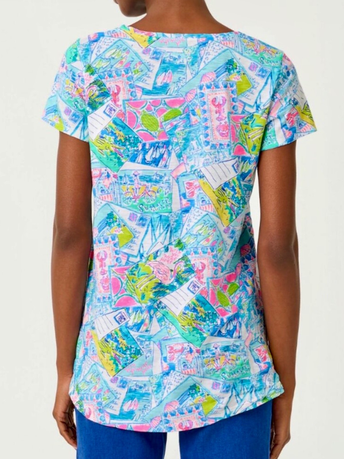 Lilly Pulitzer NWT Etta Top Wish You Were Here Size XL