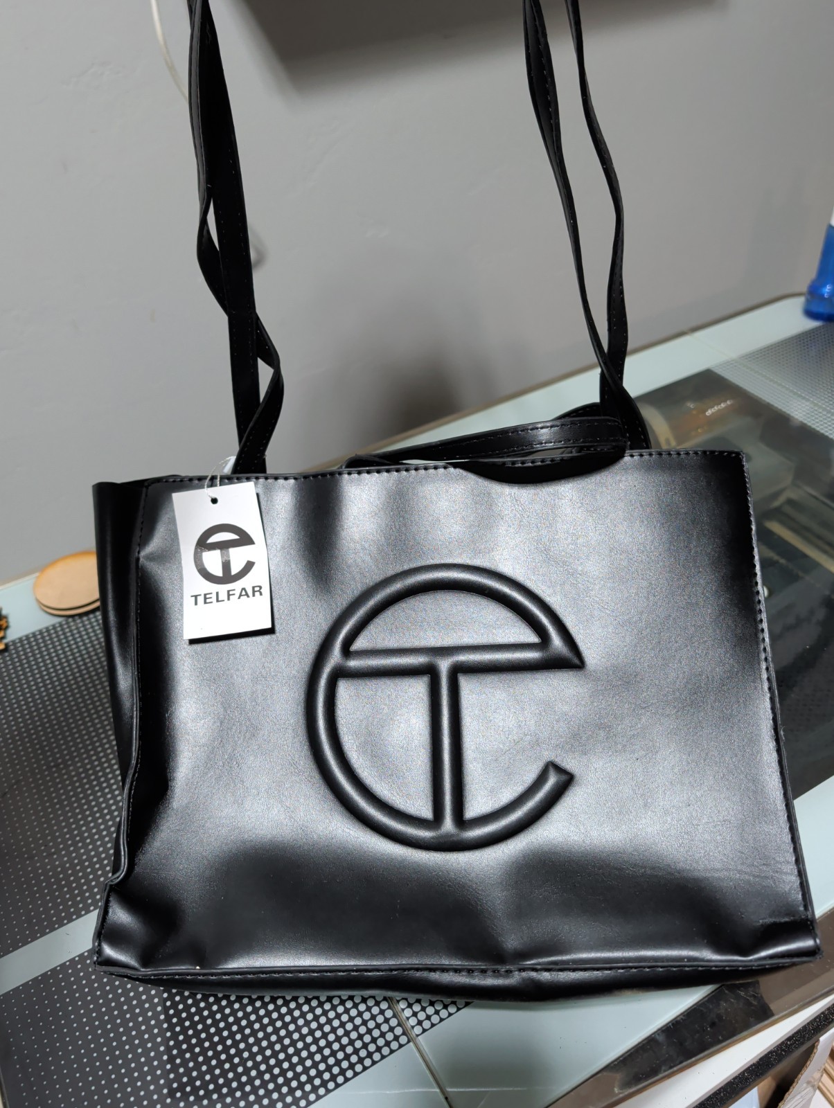 Telfar Medium Black Shopping Bag New With Tags