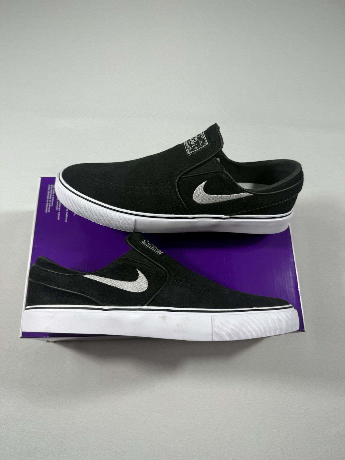 New Men’s Size 8 – Nike Zoom Stefan Janoski+ Slip SB Black White FN5893 001