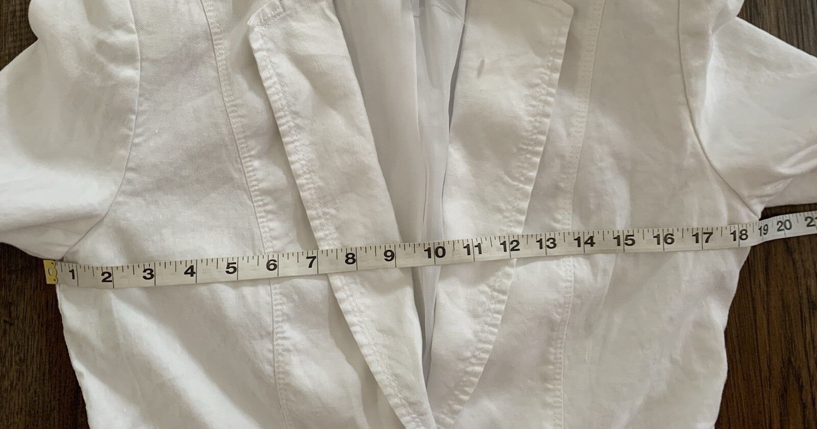 White House Black Market Blazer Jacket Linen Blend Lined White Beachy Coastal- 8