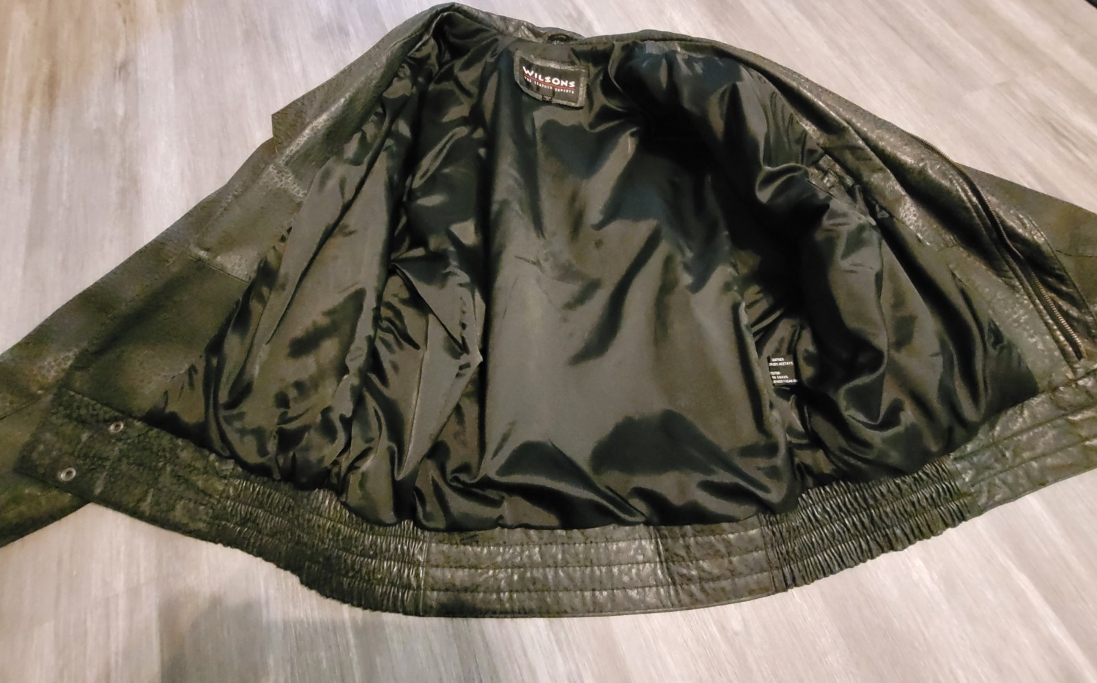 Vintage Wilsons Men’s Black Leather Bomber Jacket XL 80s/90s