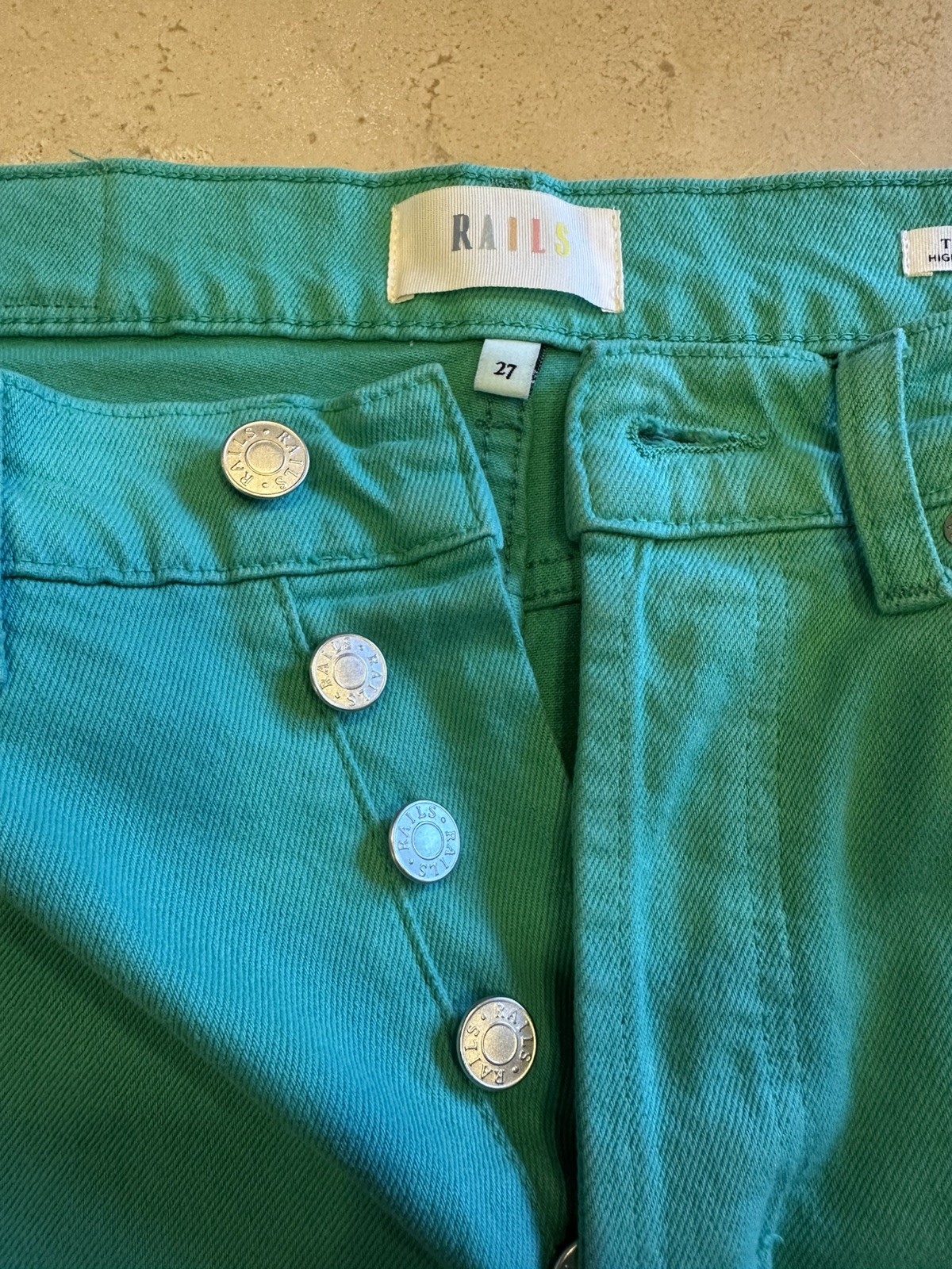 Rails The Getty High Rise Wide Leg Jeans in Blue Mist Size 27