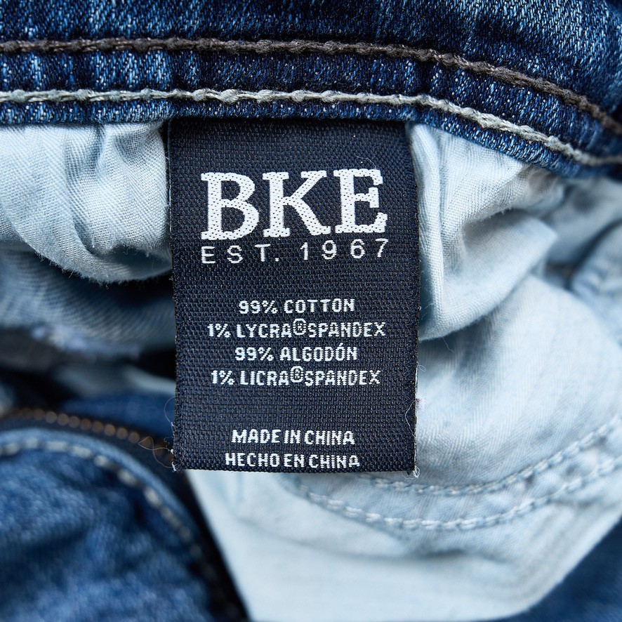 BKE Jake Straight Jeans Mens Sz 32 Blue Bootcut Cotton Stretch Denim