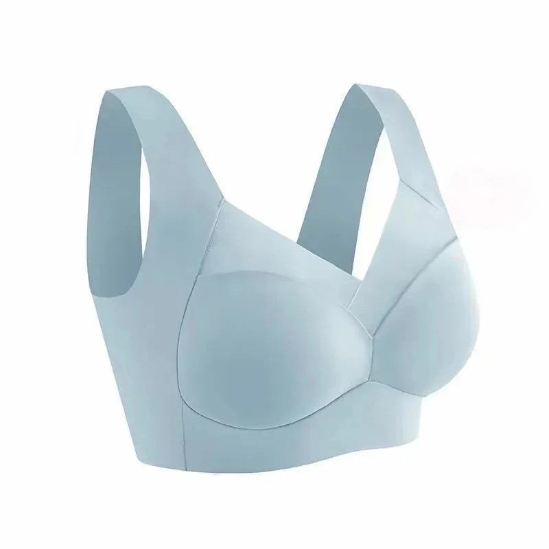 Seamless Ice Silk Sports Bra Wireless Large Size Comfort Vest Bralette 3 Pcs