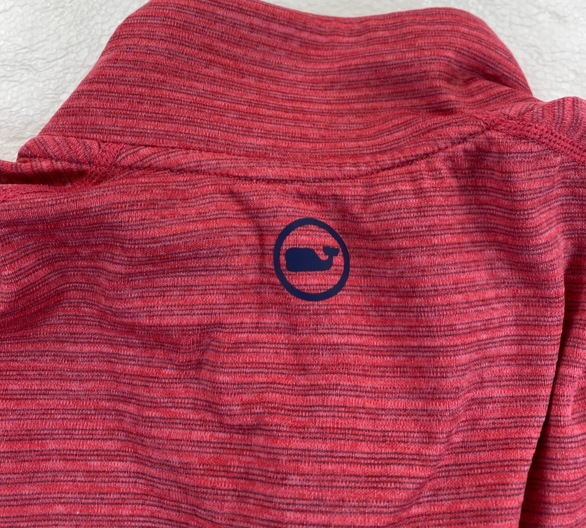 Vineyard Vines Performance Men’s Sankaty 1/4 Zip Red Stripe Golf Pullover XL