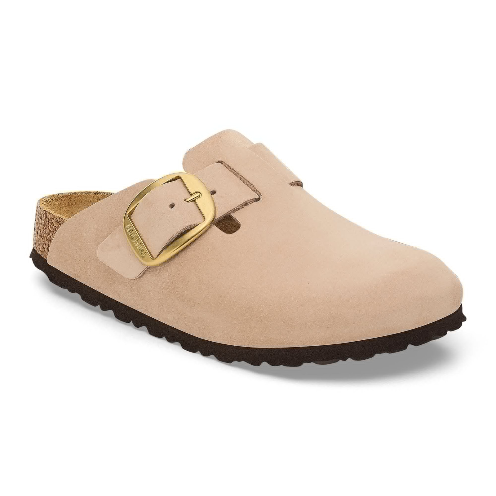 Birkenstock Boston Big Buckle Nubuck Leather Women’s Clogs Sandcastle EU37-41