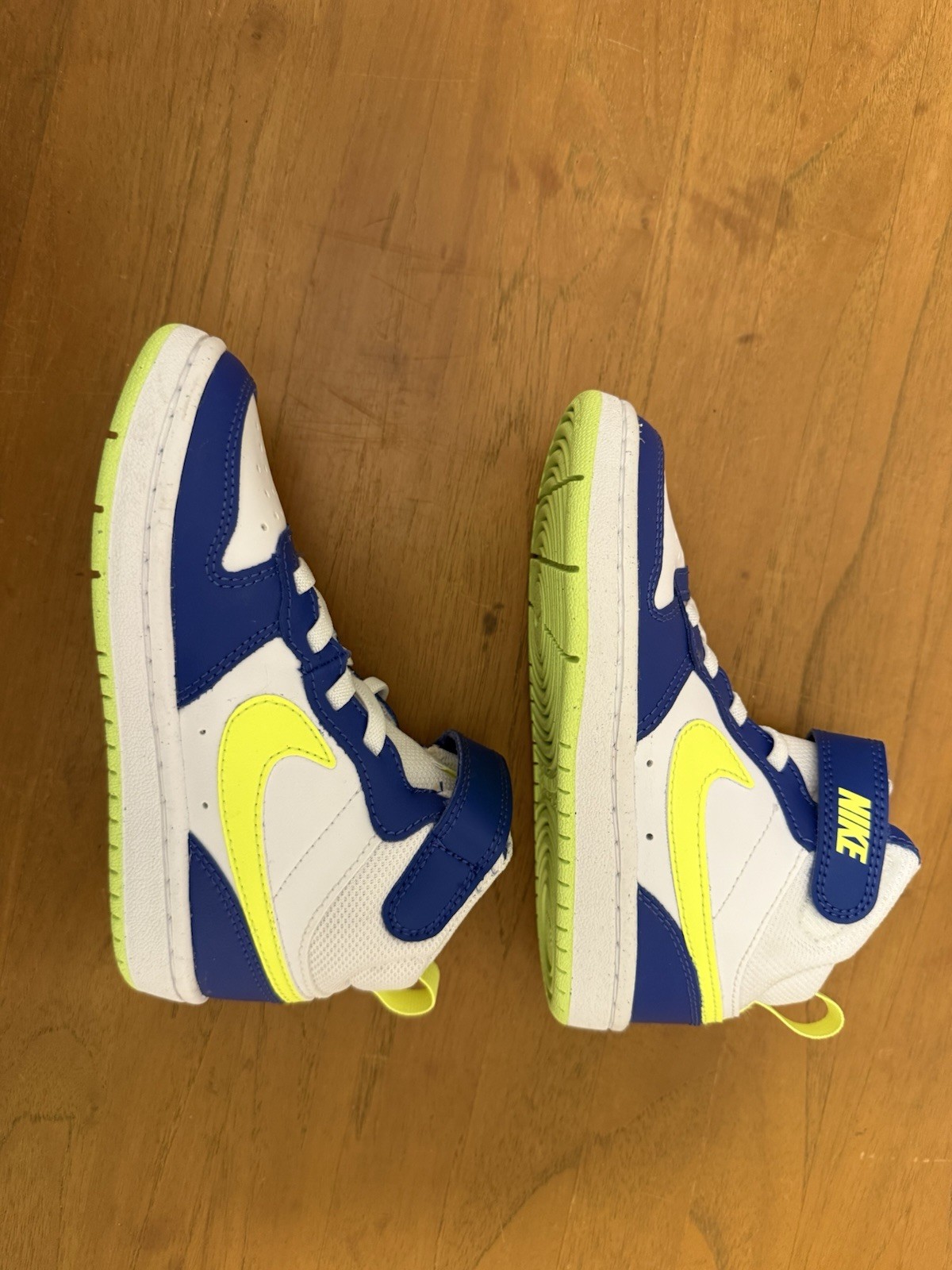 Nike Court Borough Mid Kids Blue White Leather 11c Sneakers Shoes HJ9243-488