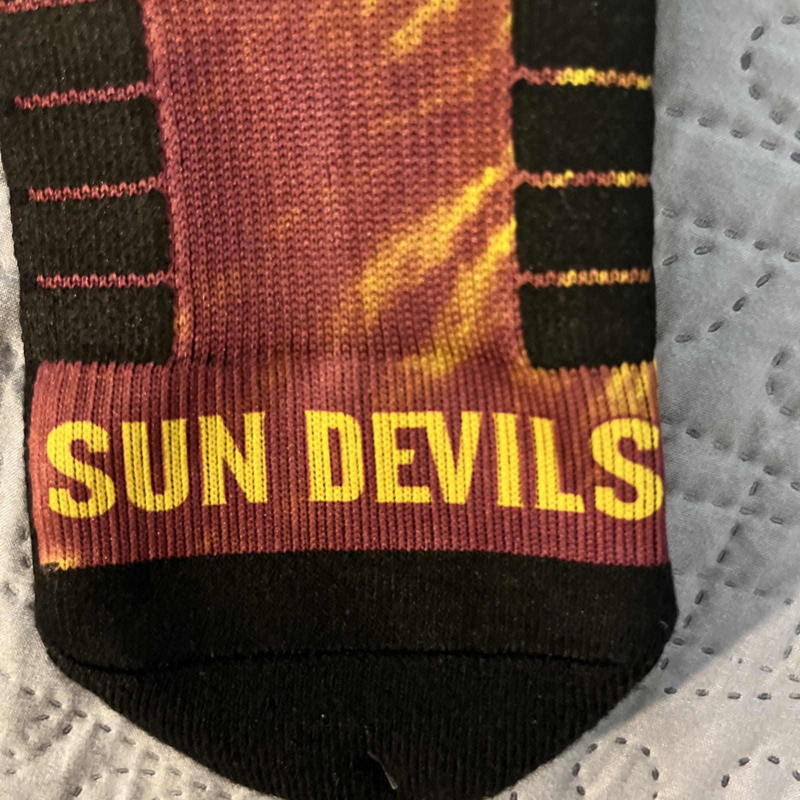 Official Strideline Arizona State Sun Devils Paint Socks Crew Size L XL 9-13.