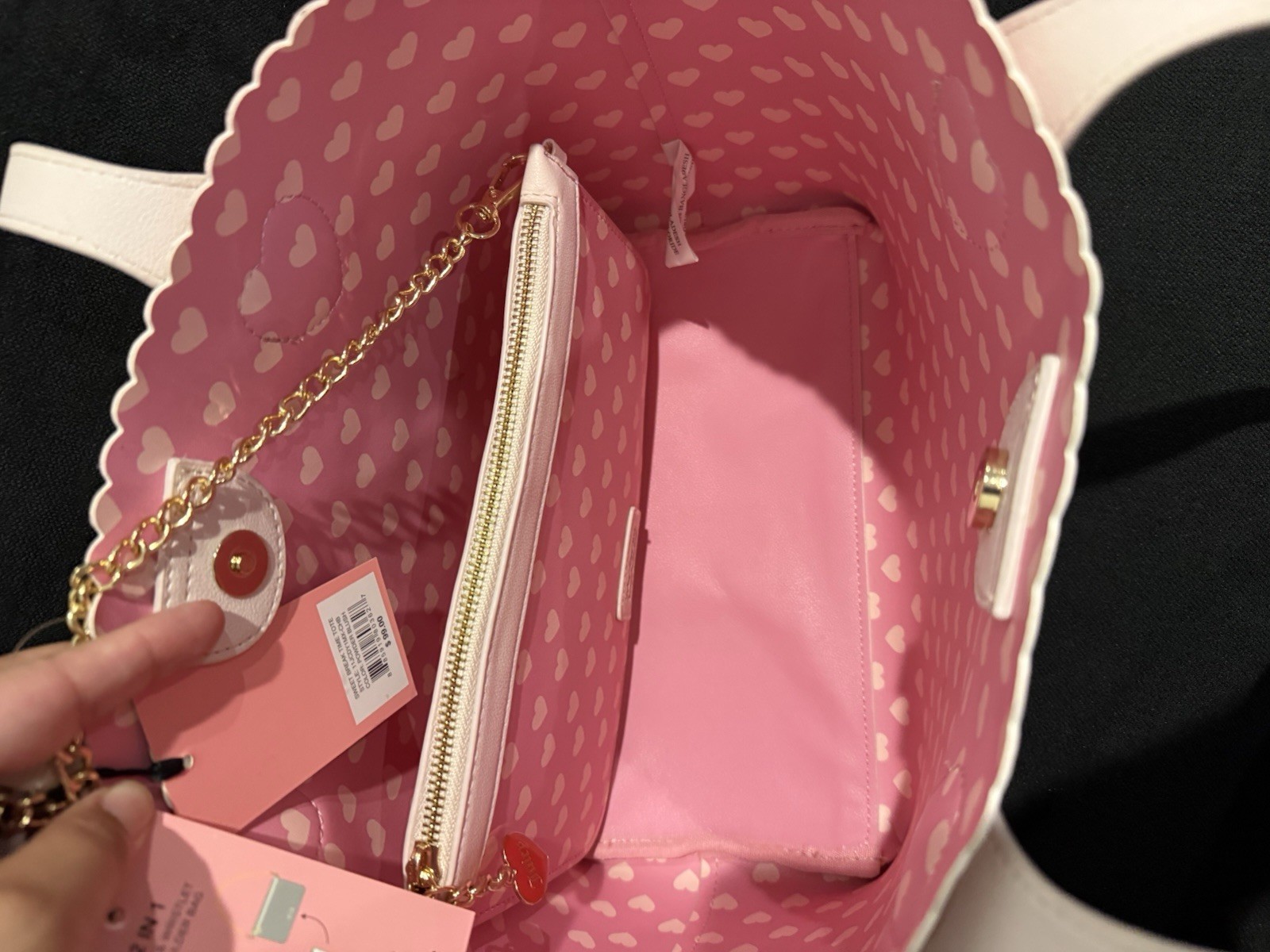 Juicy Couture Sweet Break Time Tote W/Wristlet Powder Blush Pink Handbag NWT