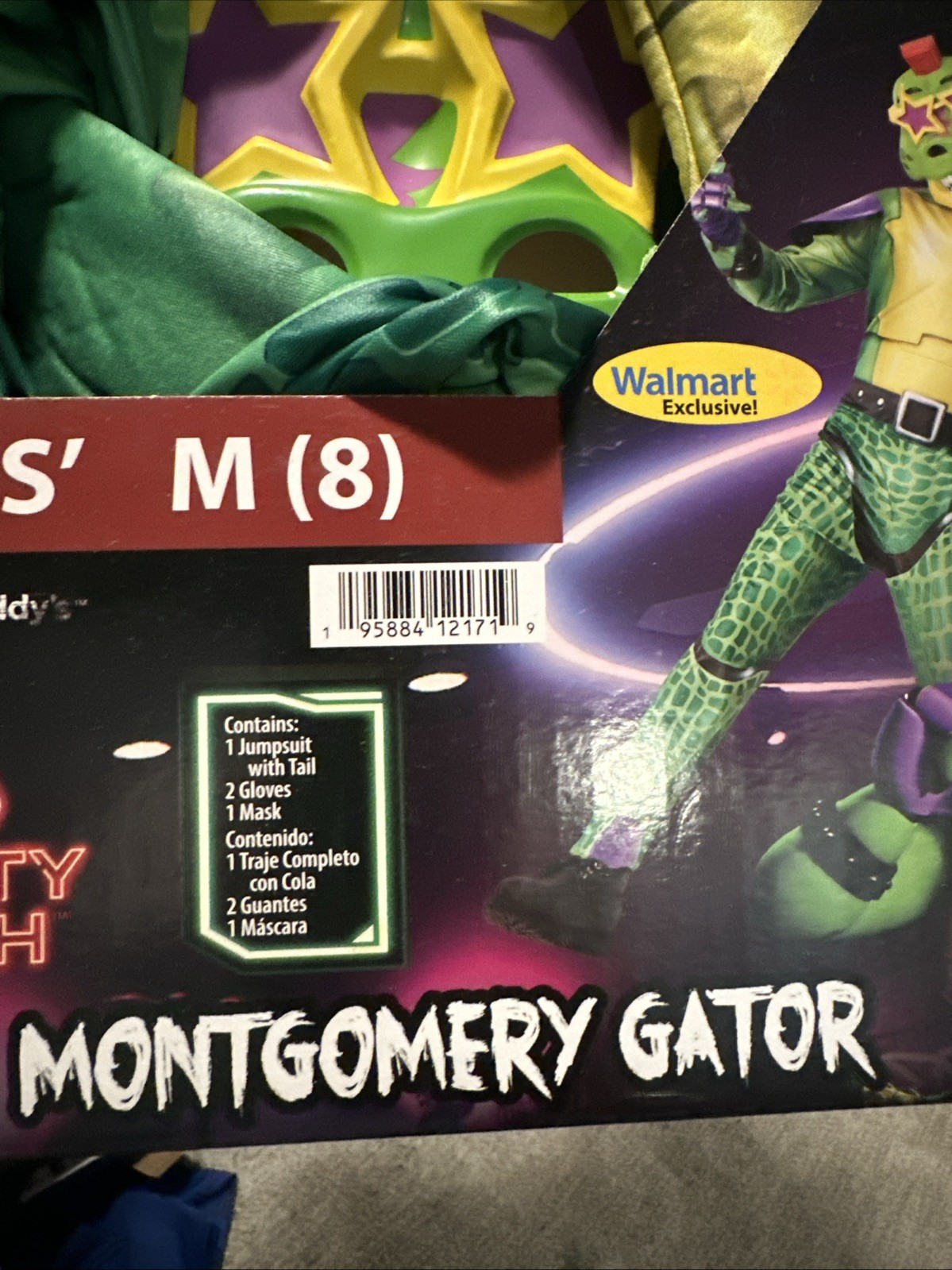 Halloween Costume Boys Montgomery Gator Medium 8 New