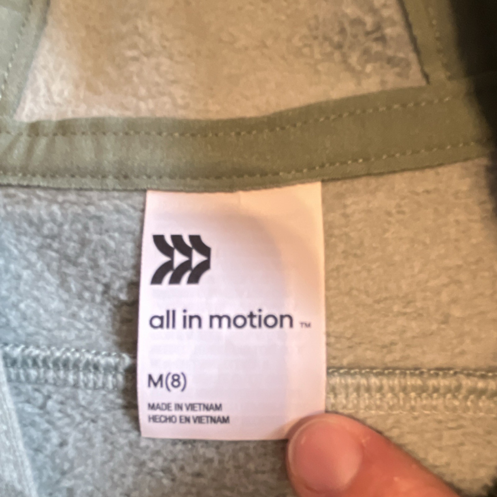 All in Motion Boys M (8) Hooded Full Zip Camo Hoodie Outdoor Green/Gray/Beige