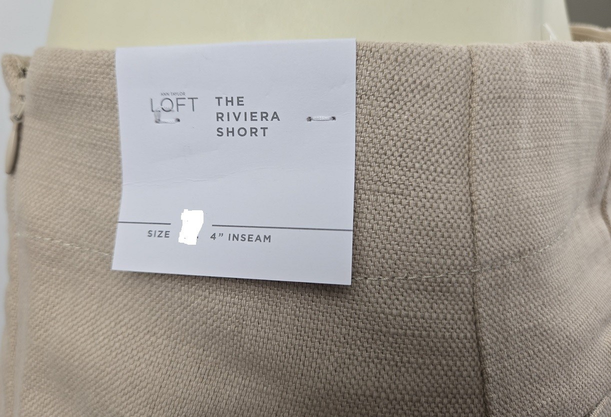 NWT Ann Taylor LOFT Tan/Khaki Linen blend fringe “The Riviera” women’s Shorts