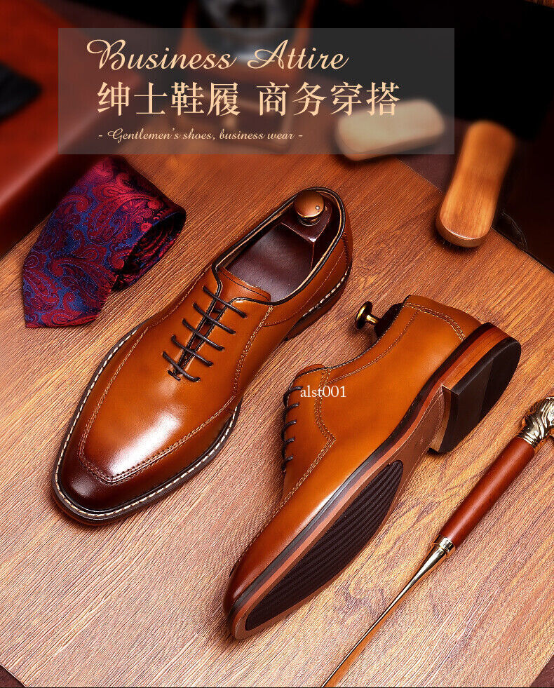 Men’s Real Leather Shoes Handmade Business Formal New Oxford Casual Dress Shoes