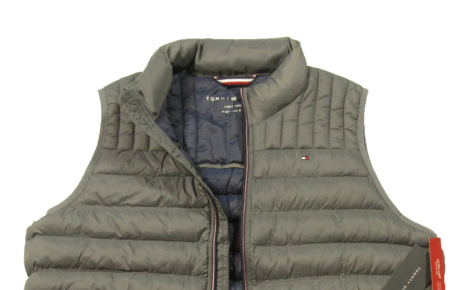 Tommy Hilfiger Men’s Gray Solid Quilted Puffer Vest $150