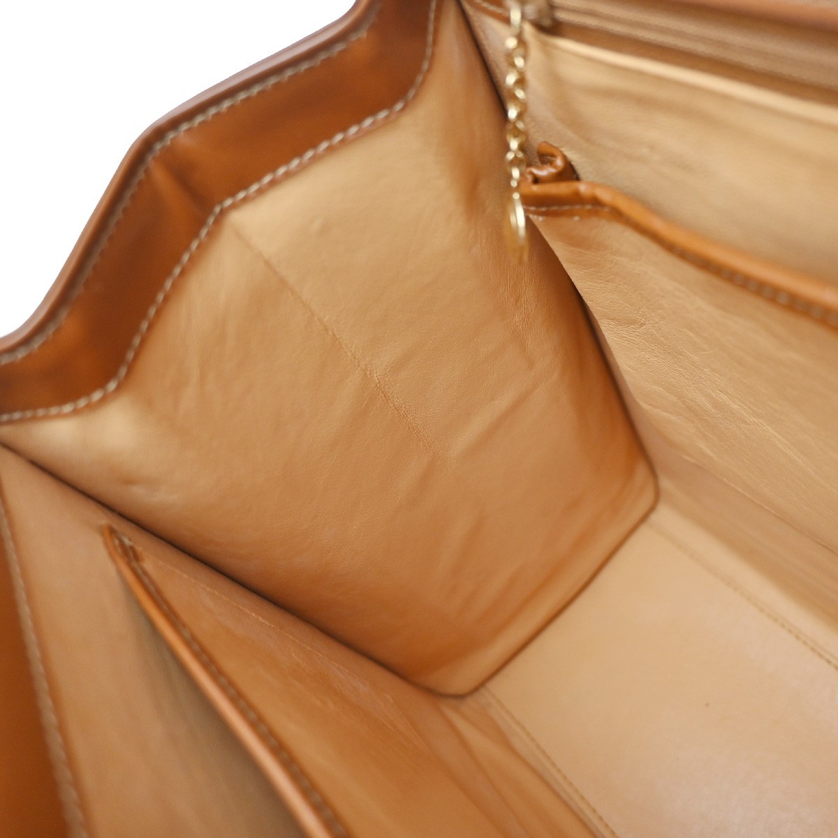 GUCCI Lady Lock 2Way Shoulder Hand Bag Leather Brown Gold Italy 76CB076