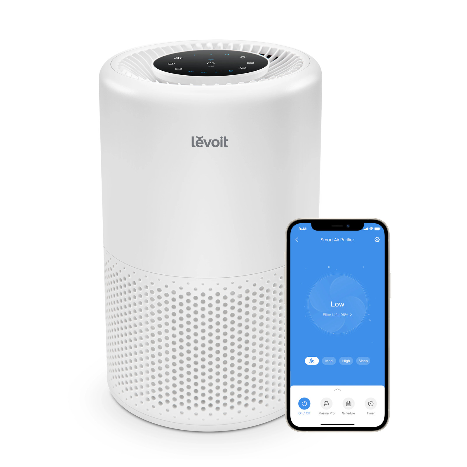 Levoit PlasmaPro 200S-P Ionic Smart Compatible White Activated Carbon Air|16648