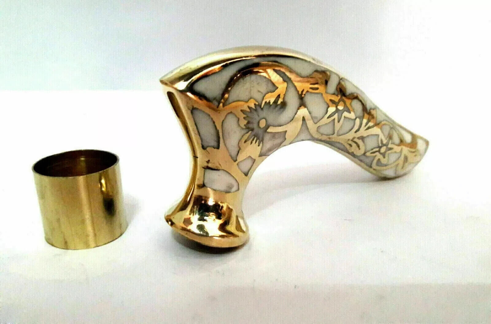 Vintage Brass Designer Victorian Head Handle For Wooden Walking Stick Cane